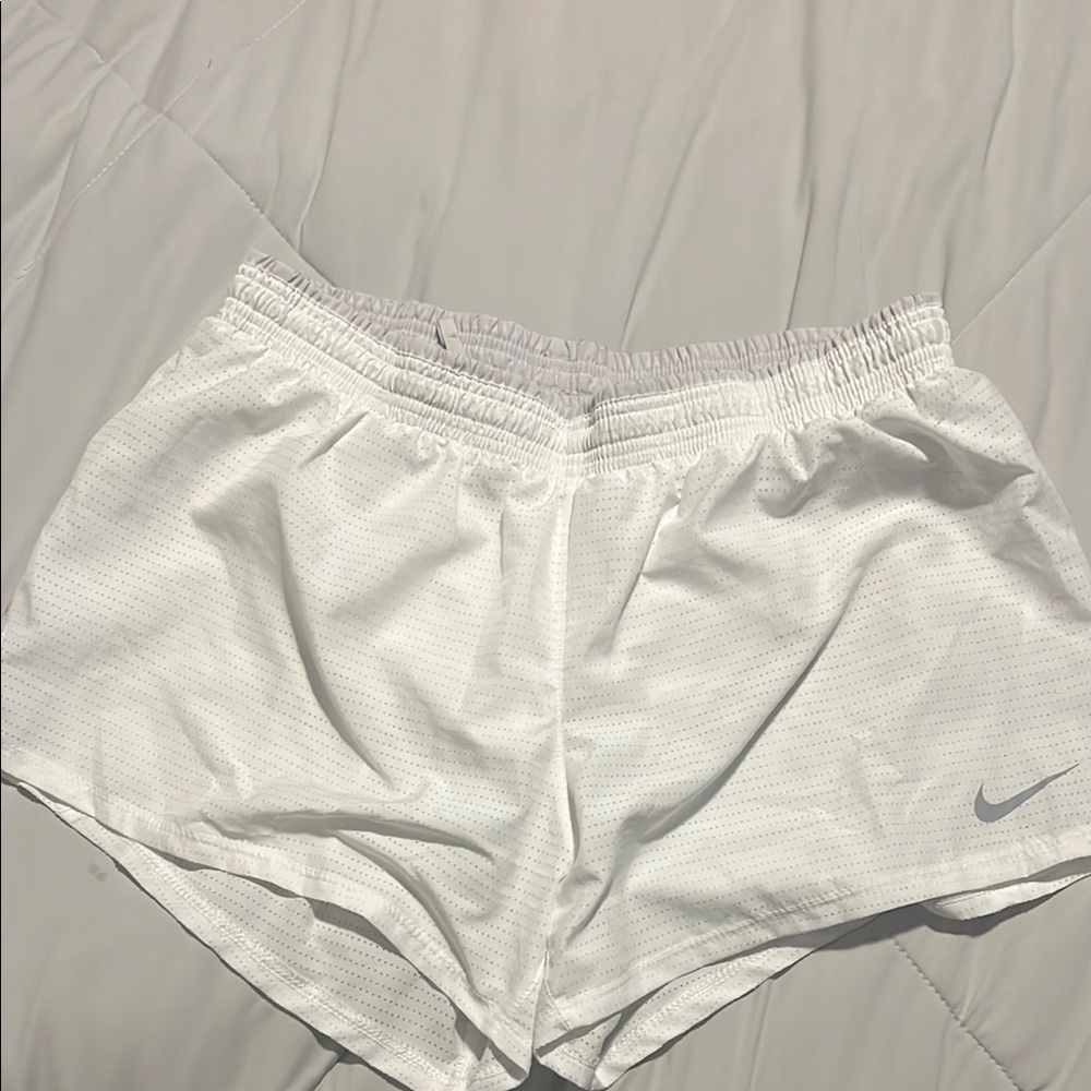 Nike White Athletic Performance Shorts